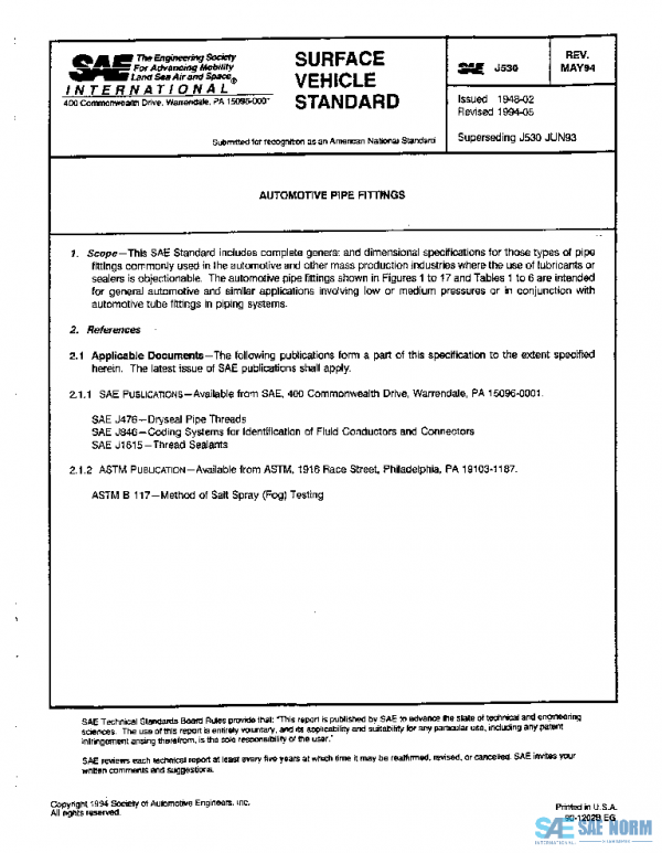 SAE J530_199405 PDF SAE J530_199405 PDF