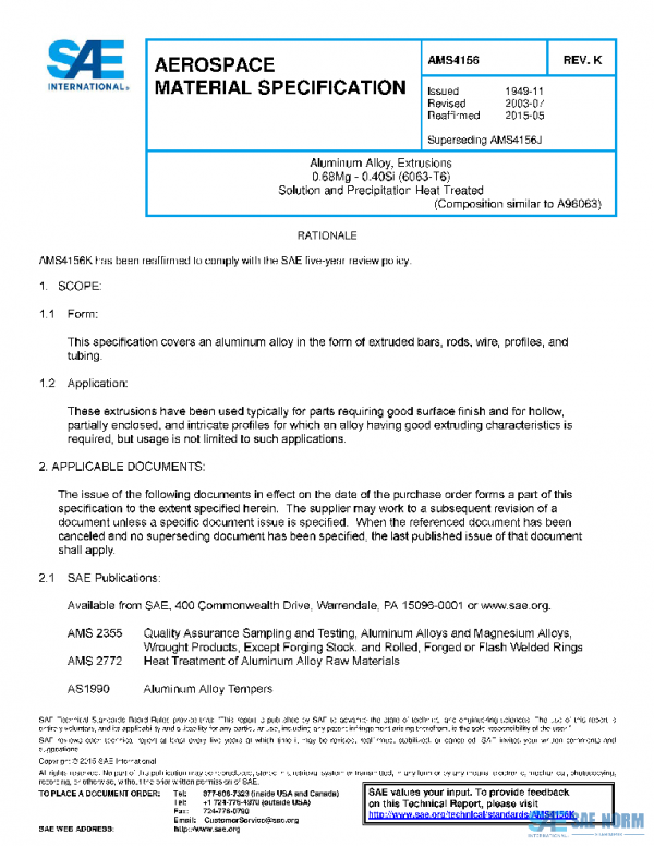 SAE AMS4156K PDF