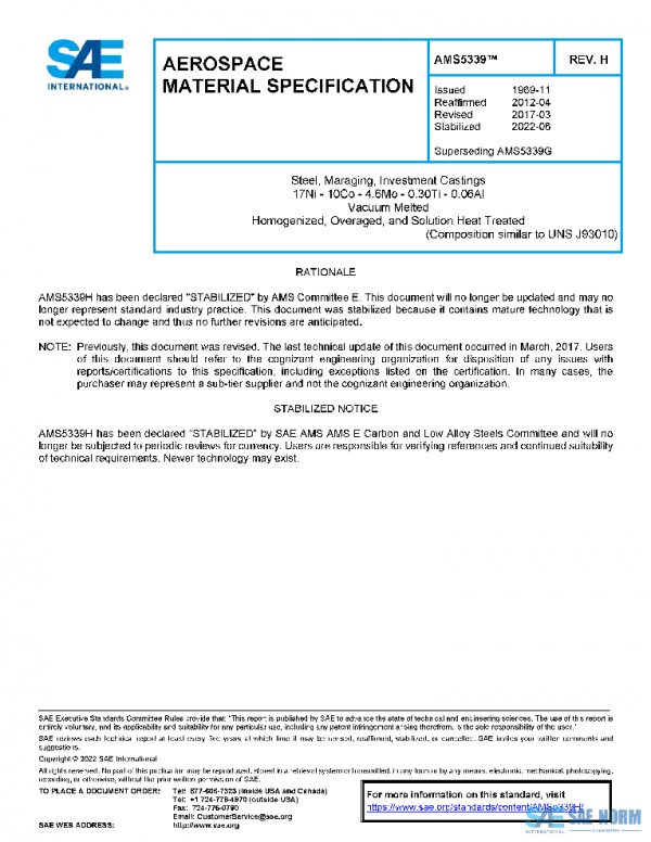 SAE AMS5339H PDF