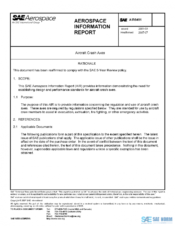 SAE AIR5401 PDF