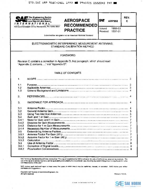 SAE ARP958C PDF