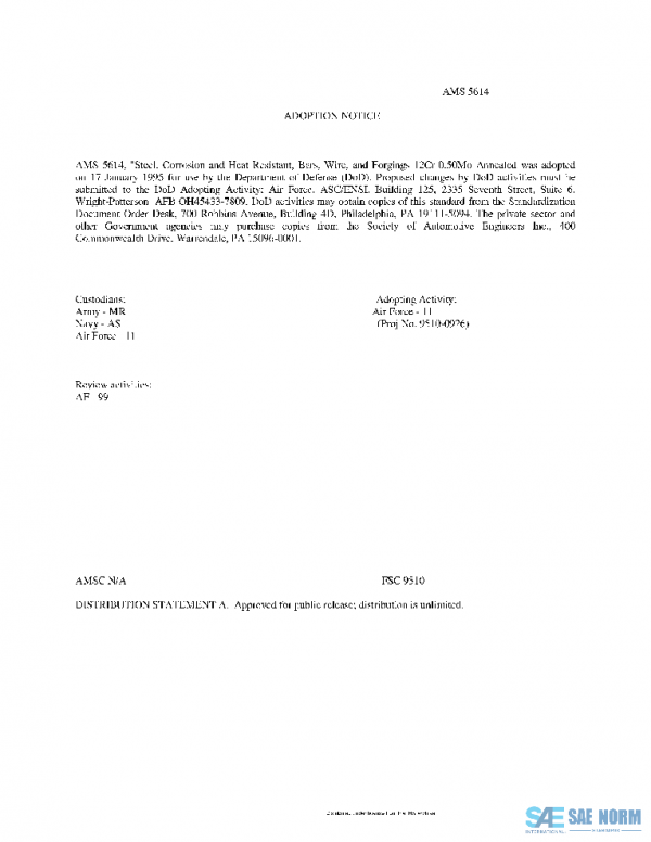 SAE AMS5614D PDF SAE AMS5614D PDF