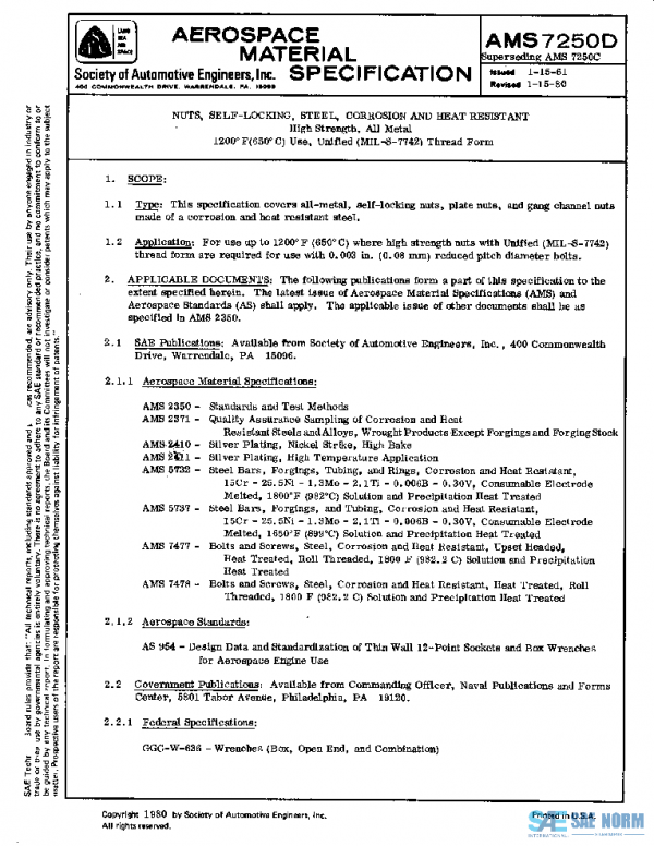 SAE AMS7250D PDF