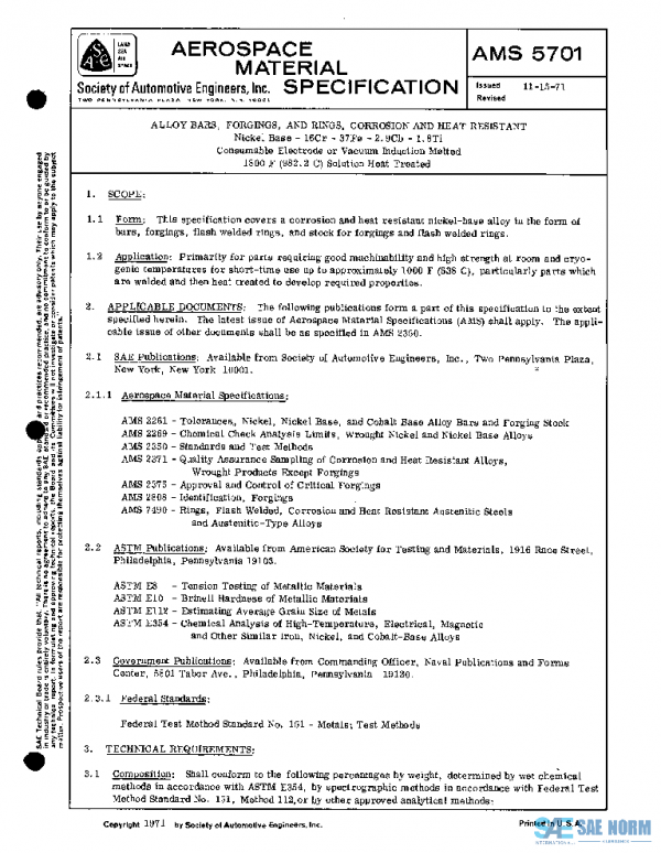 SAE AMS5701 PDF