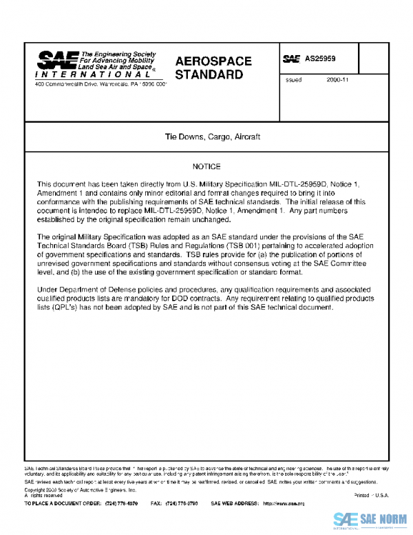 SAE AS25959 PDF