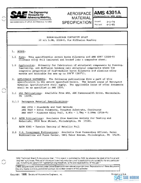 SAE AMS4301A PDF