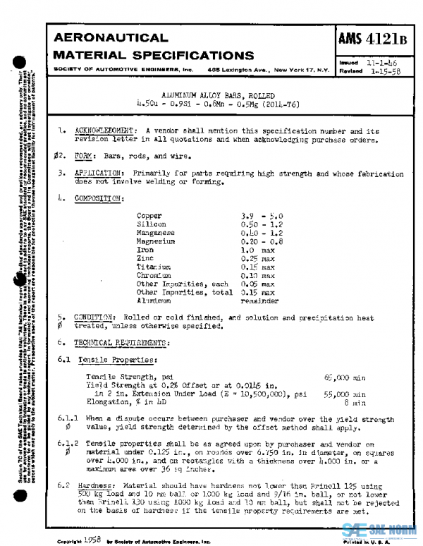 SAE AMS4121B PDF SAE AMS4121B PDF