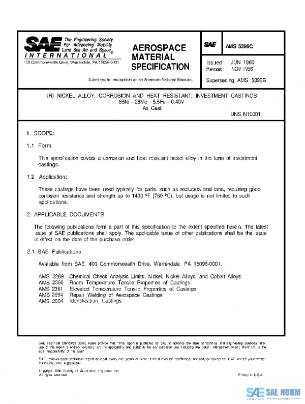SAE AMS5396C PDF