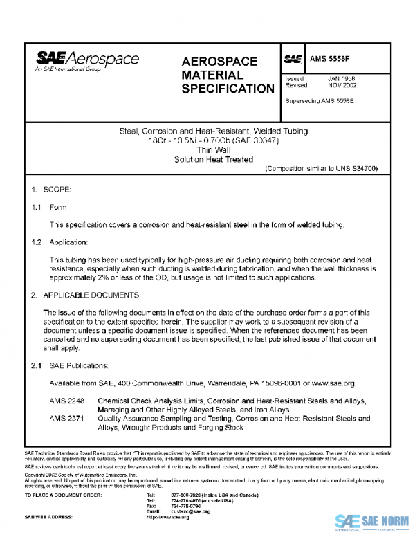 SAE AMS5558F PDF