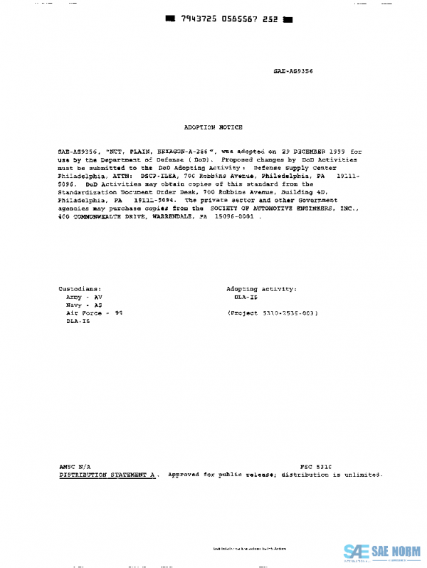 SAE AS9356 PDF