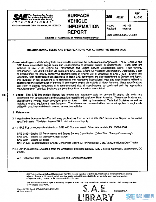 SAE J2227_199508 PDF