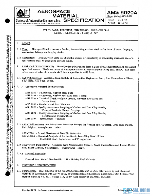 SAE AMS5020A PDF