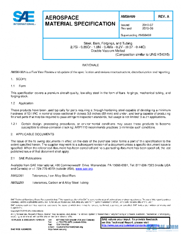 SAE AMS6499A PDF SAE AMS6499A PDF