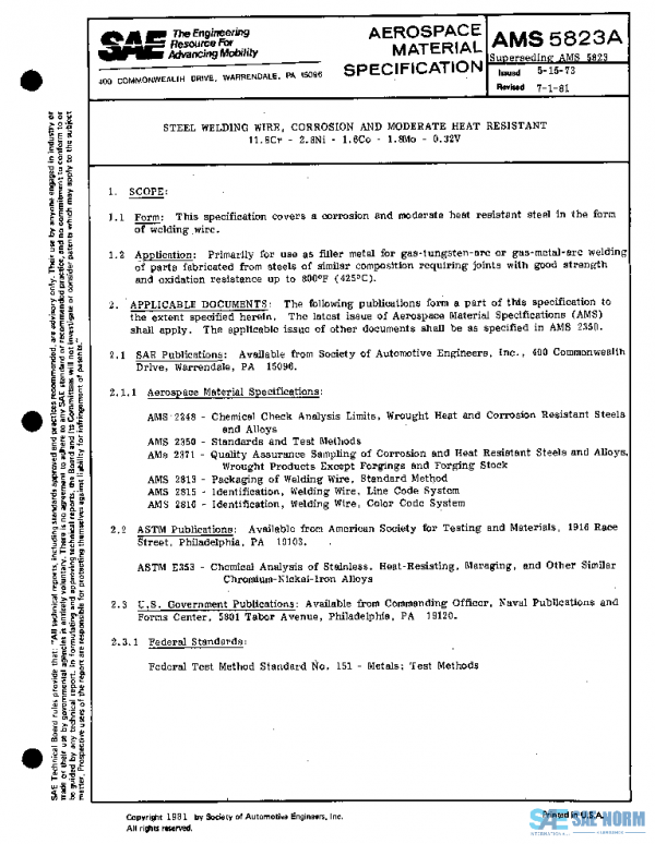 SAE AMS5823A PDF SAE AMS5823A PDF