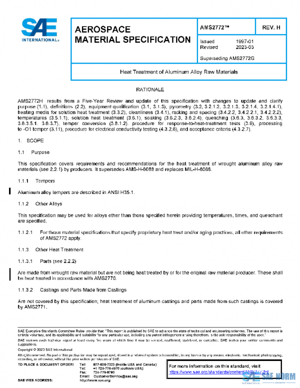 SAE AMS2772H PDF SAE AMS2772H PDF