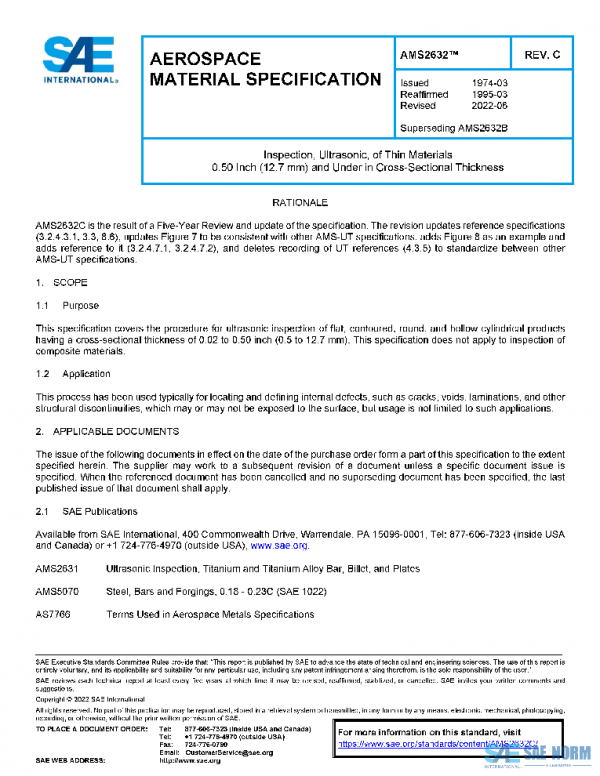 SAE AMS2632C PDF SAE AMS2632C PDF