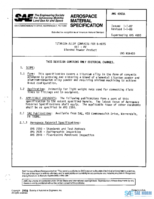 SAE AMS4993A PDF