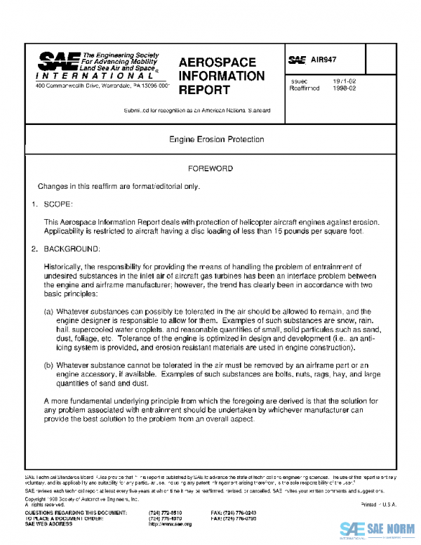 SAE AIR947 PDF