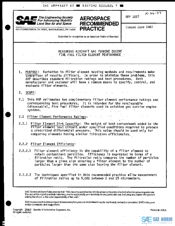 SAE ARP1827 PDF