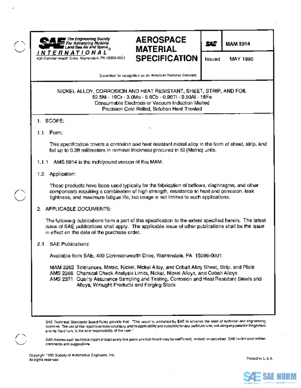 SAE MAM5914 PDF
