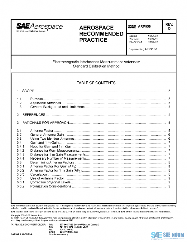SAE ARP958D PDF SAE ARP958D PDF