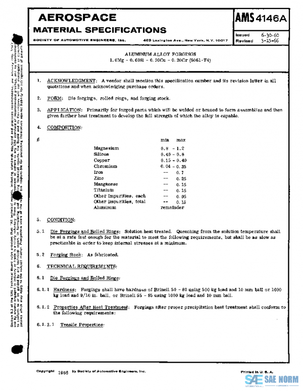 SAE AMS4146A PDF SAE AMS4146A PDF