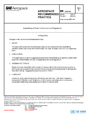SAE ARP142B PDF