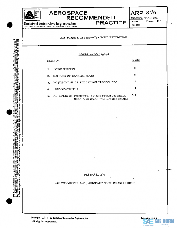 SAE ARP876 PDF