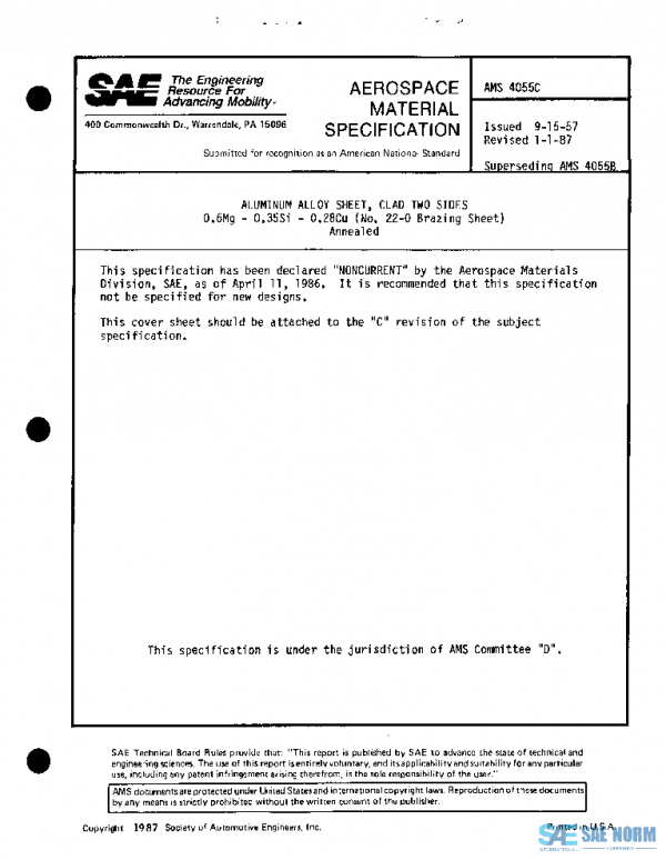 SAE AMS4055C PDF SAE AMS4055C PDF