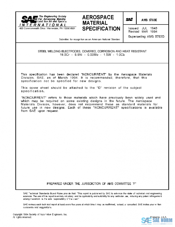 SAE AMS5783E PDF SAE AMS5783E PDF
