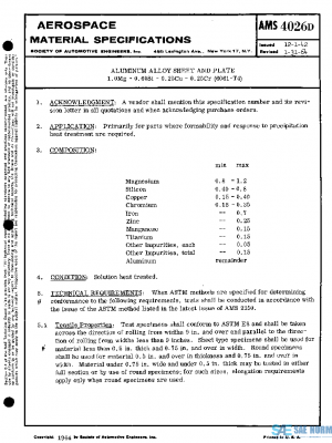 SAE AMS4026D PDF