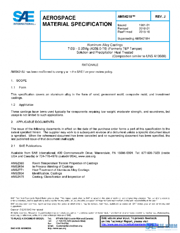 SAE AMS4218J PDF