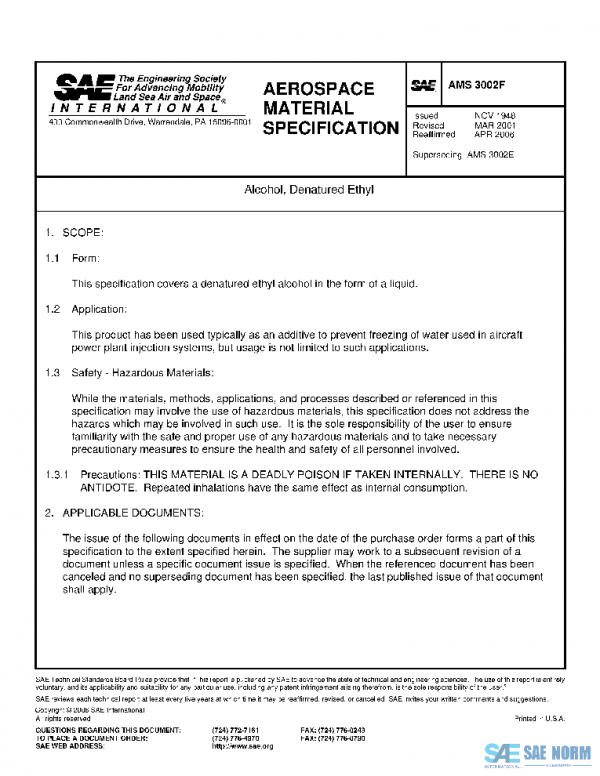 SAE AMS3002F PDF