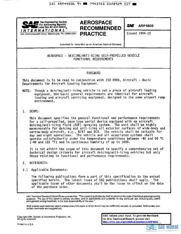 SAE ARP4806 PDF