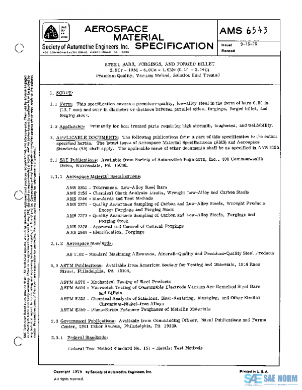 SAE AMS6543 PDF