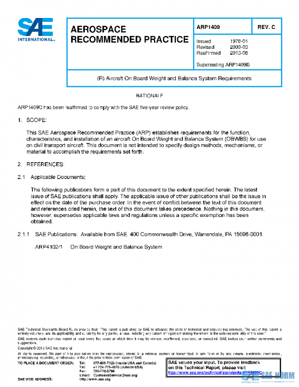 SAE ARP1409C PDF