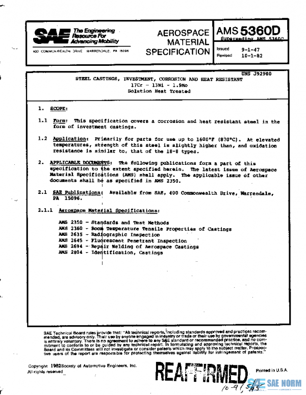 SAE AMS5360D PDF