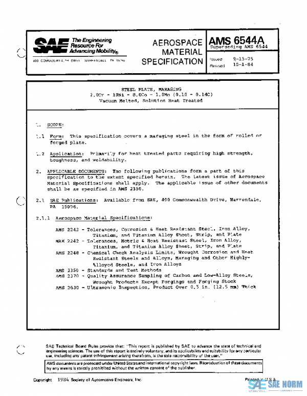 SAE AMS6544A PDF