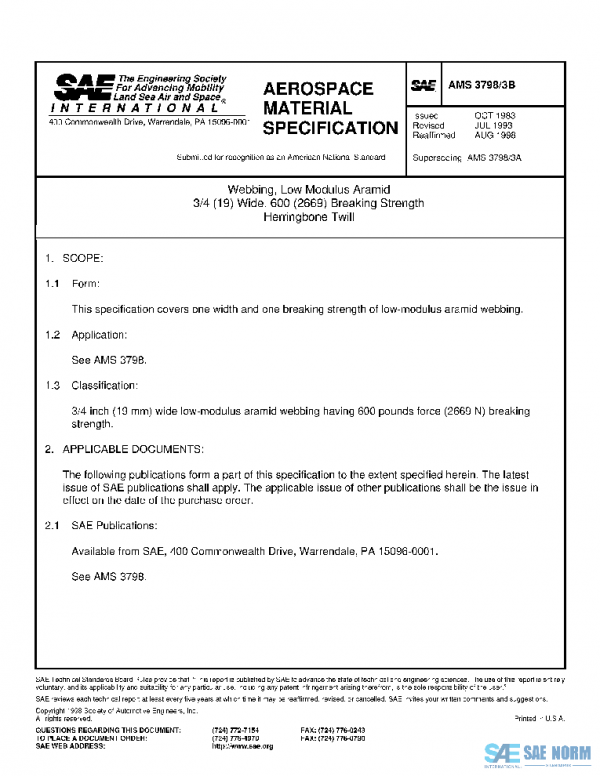 SAE AMS3798/3B PDF