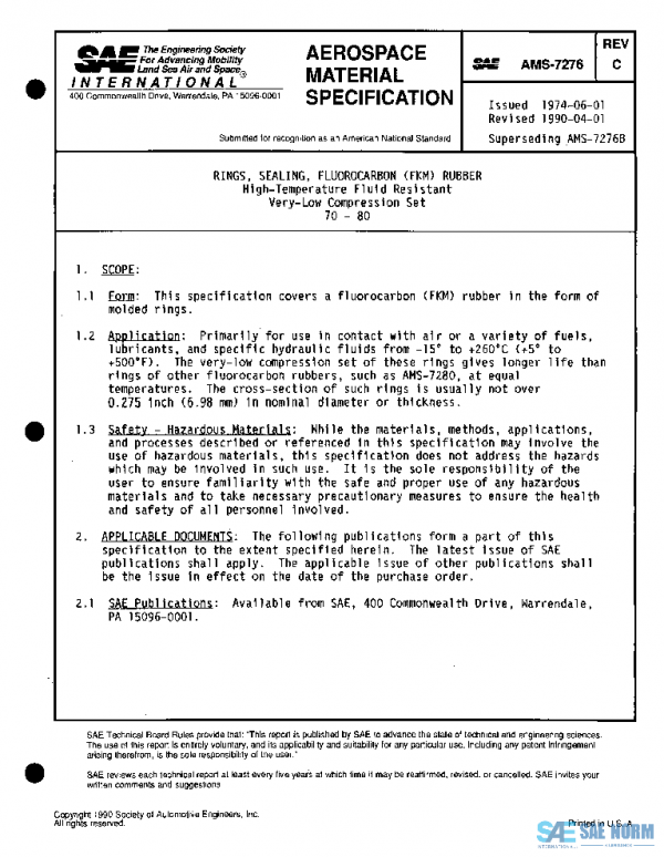 SAE AMS7276C PDF SAE AMS7276C PDF