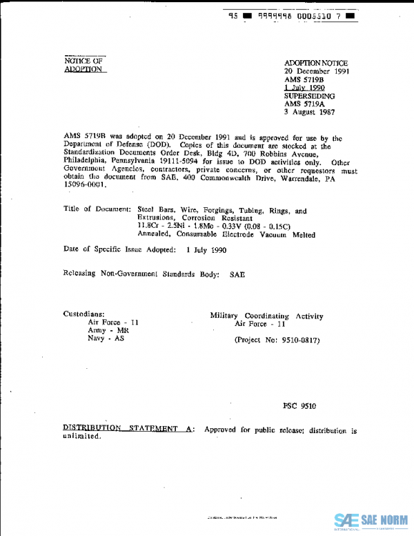 SAE AMS5719B PDF SAE AMS5719B PDF