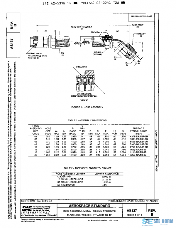 SAE AS137B PDF SAE AS137B PDF