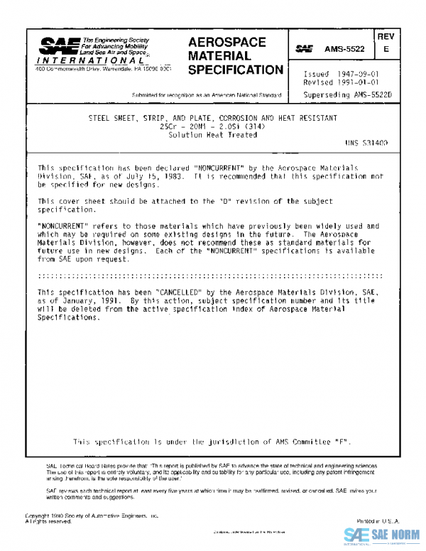 SAE AMS5522E PDF
