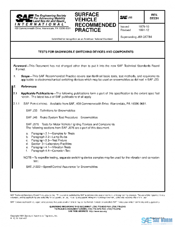 SAE J68_199112 PDF SAE J68_199112 PDF