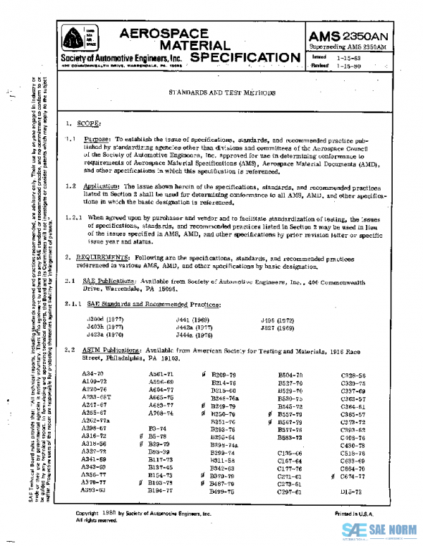 SAE AMS2350AN PDF