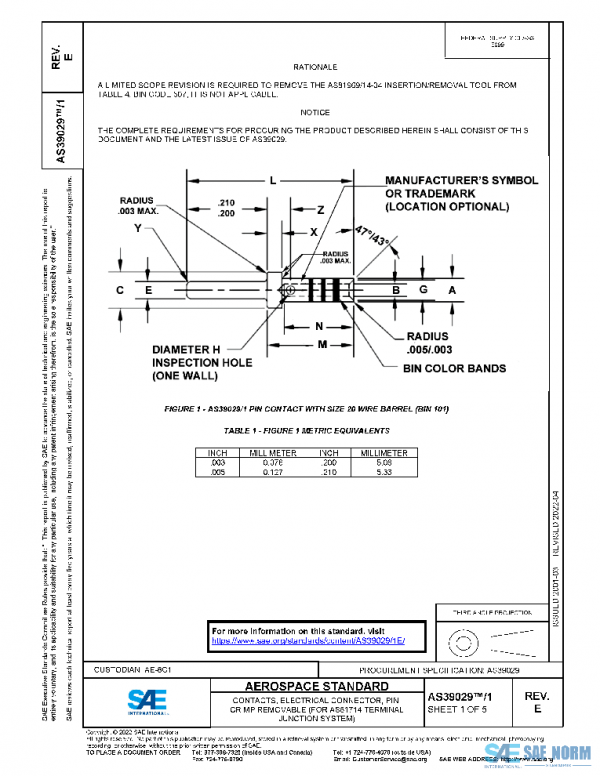 SAE AS39029/1E PDF SAE AS39029/1E PDF