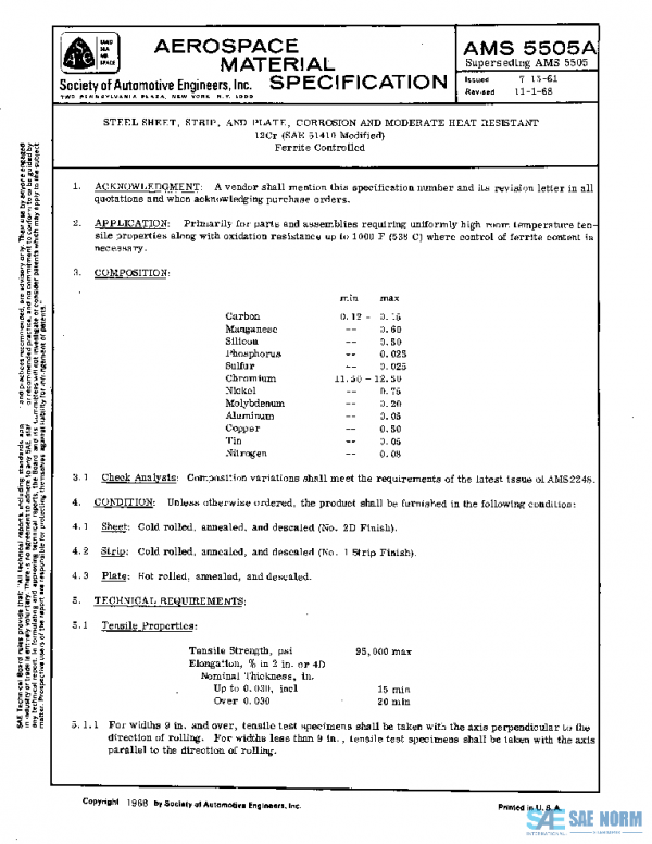 SAE AMS5505A PDF