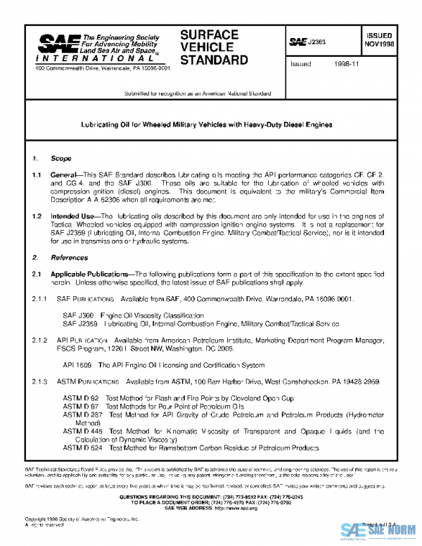 SAE J2363_199811 PDF SAE J2363_199811 PDF