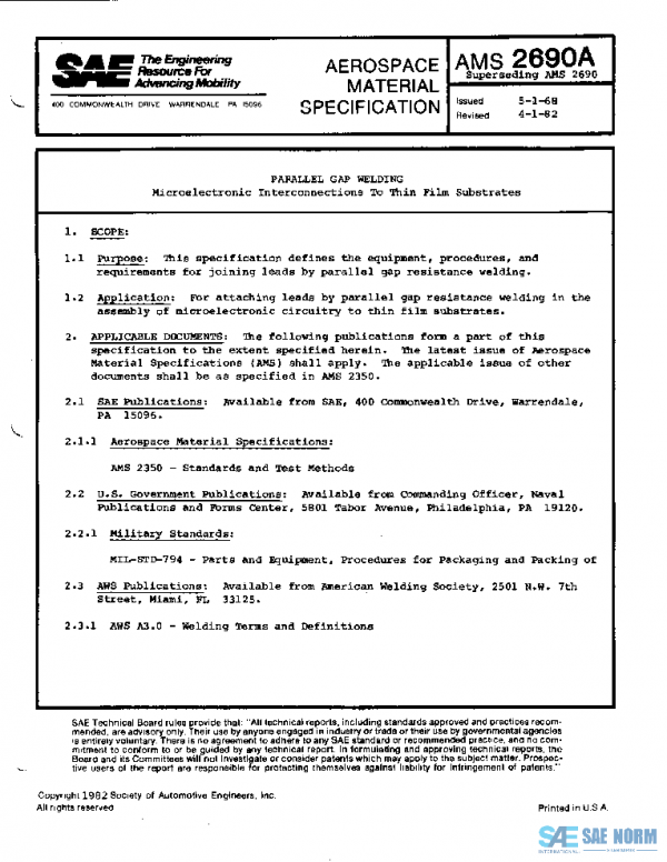 SAE AMS2690A PDF SAE AMS2690A PDF