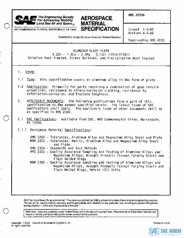 SAE AMS4203A PDF